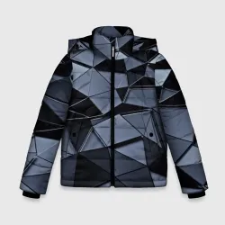 Зимняя куртка для мальчиков 3D Abstract Gray