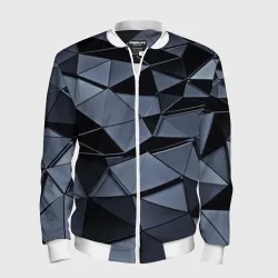 Мужской бомбер 3D Abstract Gray