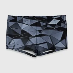 Мужские купальные плавки 3D Abstract Gray