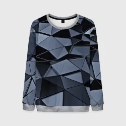 Мужской свитшот 3D Abstract Gray