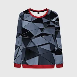 Мужской свитшот 3D Abstract Gray