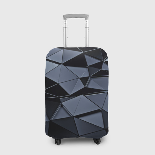 Чехол для чемодана с принтом Abstract Gray, вид спереди №1