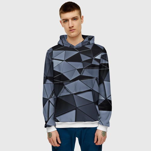 Мужская толстовка 3D Abstract Gray - фото 3