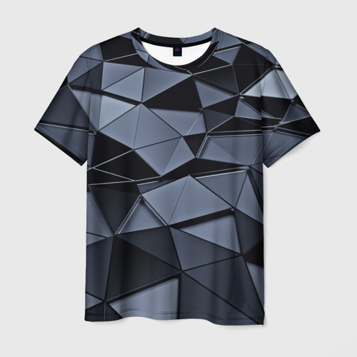 Мужская футболка 3D Abstract Gray, цвет 3D печать