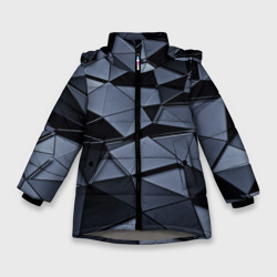 Зимняя куртка для девочек 3D Abstract Gray