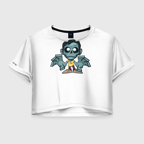 Женская футболка Crop-top 3D Zombie