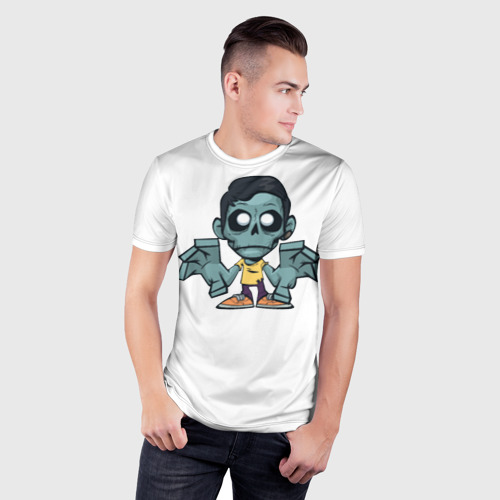 Мужская футболка 3D Slim Zombie, цвет 3D печать - фото 3