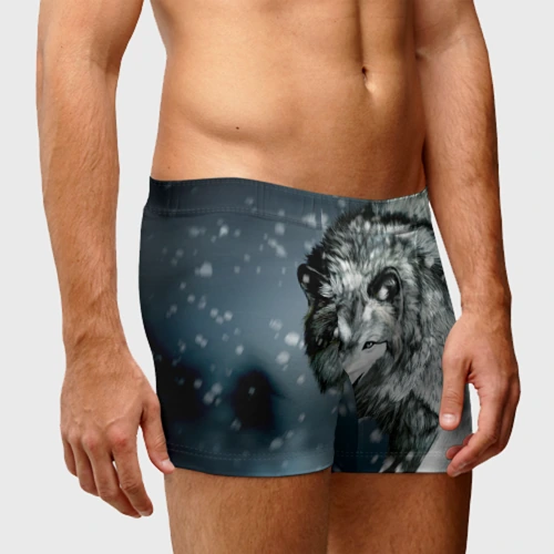 Трусы с рисунком волка