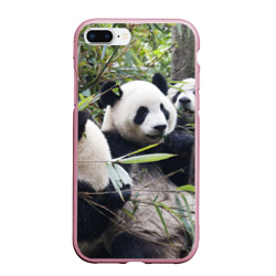 Чехол для iPhone 7Plus/8 Plus матовый Семейка панд
