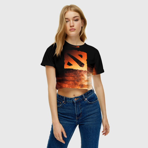 Женская футболка Crop-top 3D Dota 2 - фото 3