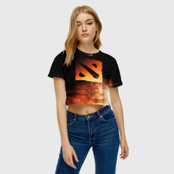 Женская футболка Crop-top 3D Dota 2 - фото 2