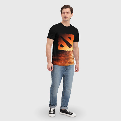 Мужская футболка 3D с принтом Dota 2, вид сбоку #3