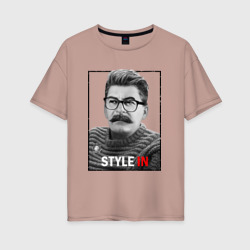 Женская футболка хлопок Oversize Style in