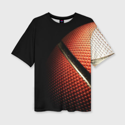 Женская футболка oversize 3D Баскетбольный мяч