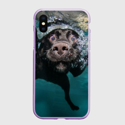 Чехол для iPhone XS Max матовый Пес дайвер