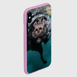 Чехол для iPhone XS Max матовый Пес дайвер - фото 2