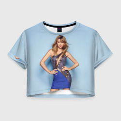 Женская футболка Crop-top 3D Taylor Swift