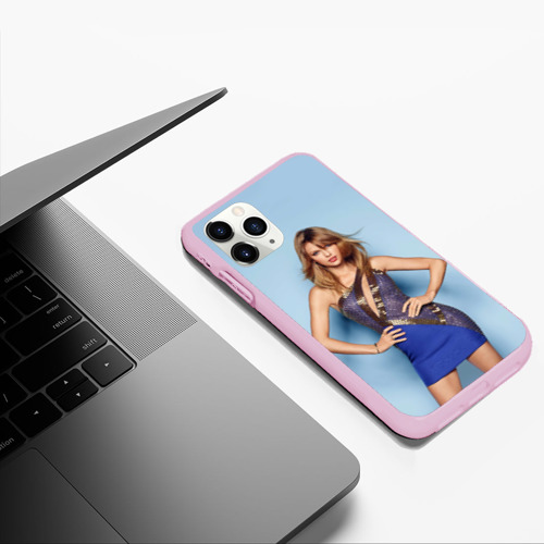 Чехол для iPhone 11 Pro Max матовый Taylor Swift, цвет розовый - фото 5