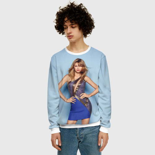 Мужской свитшот 3D Taylor Swift, цвет белый - фото 3
