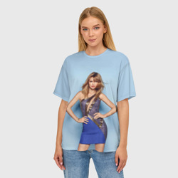 Женская футболка oversize 3D Taylor Swift - фото 2