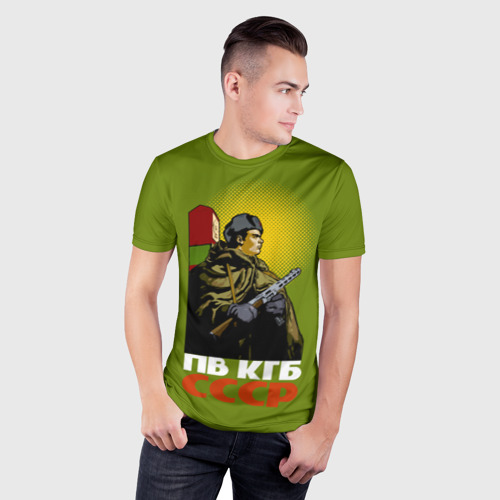 Мужская футболка 3D Slim ПВ КГБ СССР, цвет 3D печать - фото 3