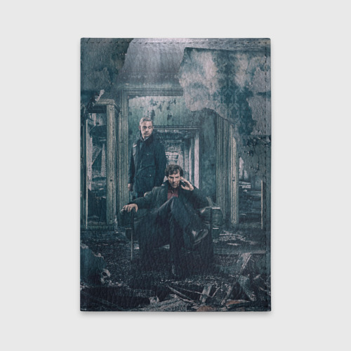 Обложка для автодокументов Шерлок и Ватсон, цвет черный