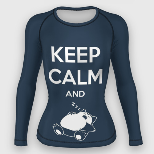 Женский рашгард 3D Keep calm and zzz, цвет 3D печать