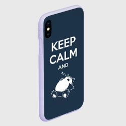Чехол для iPhone XS Max матовый Keep calm and zzz - фото 2