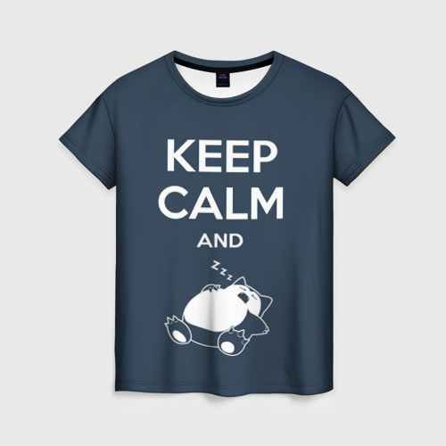Женская футболка 3D Keep calm and zzz Фото 01 Женская футболка 3D Keep calm and zzz Фото 01