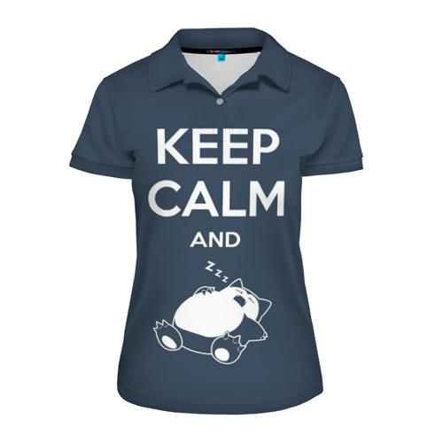 Женская рубашка поло 3D Keep calm and zzz Фото 01 Женская рубашка поло 3D Keep calm and zzz Фото 01