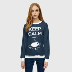 Женский свитшот 3D Keep calm and zzz - фото 2