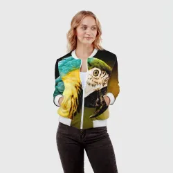 Женский бомбер 3D Попугай - фото 2