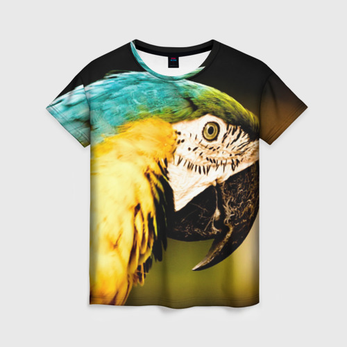 Женская футболка 3D Попугай, цвет 3D печать