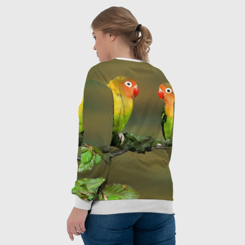 Женский свитшот 3D Попугаи, цвет 3D печать - фото 7