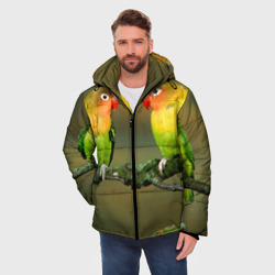 Мужская зимняя куртка 3D Попугаи - фото 2