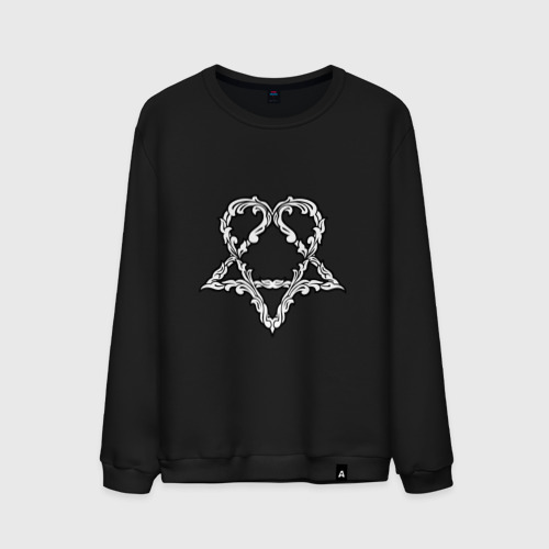 Мужской свитшот хлопок HIM. Heartagram, цвет черный