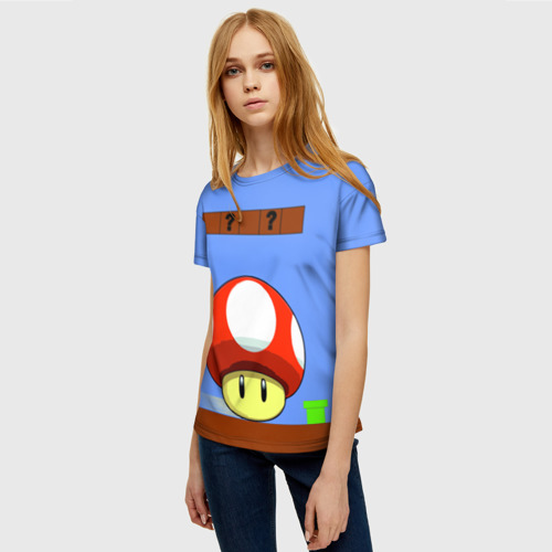 Женская футболка 3D Марио, цвет 3D печать - фото 3