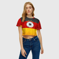 Женская футболка Crop-top 3D Сборная Германии - фото 2