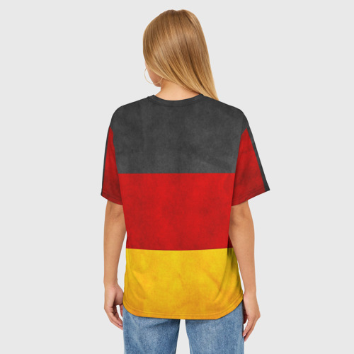 Женская футболка oversize 3D Сборная Германии, цвет 3D печать - фото 4