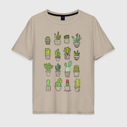 Мужская футболка хлопок Oversize Cactus