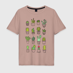 Мужская футболка хлопок Oversize Cactus