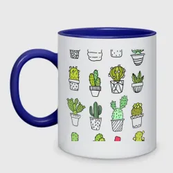 Кружка двухцветная Cactus