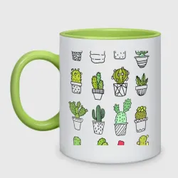 Кружка двухцветная Cactus