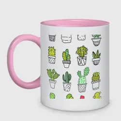 Кружка двухцветная Cactus