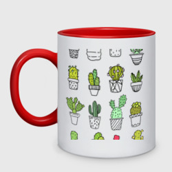 Кружка двухцветная Cactus