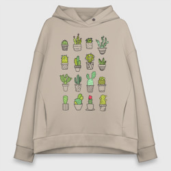 Женское худи Oversize хлопок Cactus
