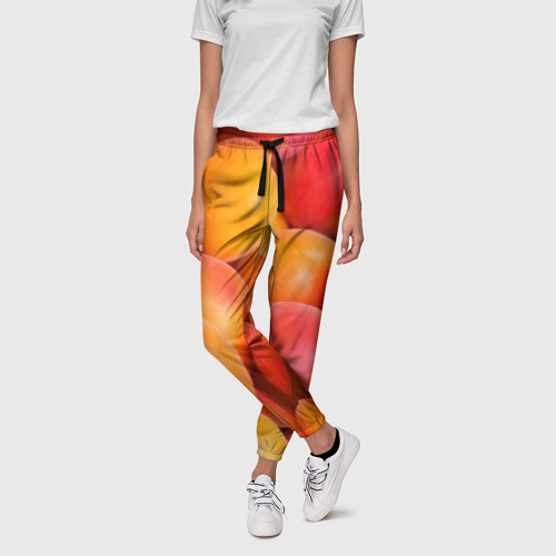 Женские брюки 3D Абрикос, цвет 3D печать - фото 3