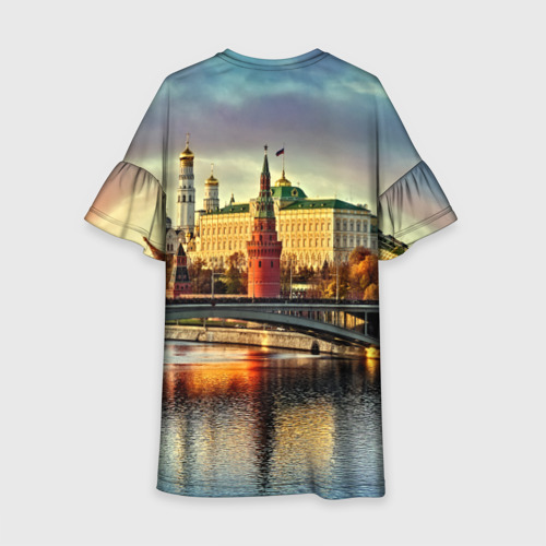 Детское платье 3D Москва река, цвет 3D печать - фото 2