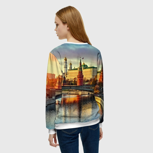 Женский свитшот 3D Москва река, цвет 3D печать - фото 4