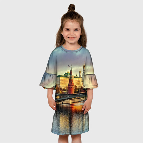 Детское платье 3D Москва река, цвет 3D печать - фото 4